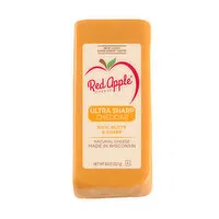 Red Apple Cheese Cheese, Cheddar, Ultra Sharp, 8 Ounce