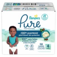 Pampers Pure Protection Pampers Pure Protection Diapers, Size 4, 58 Count, 58 Each