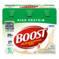 Boost Nutritional Drink, Balanced, Very Vanilla, 6 Each