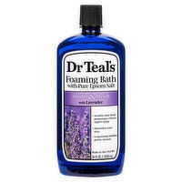 Dr Teal's Foaming Bath with Pure Epsom Salt, Soothe & Sleep with Lavender, 34 Fluid ounce