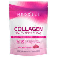 Neocell Collagen, Beauty Soft Chews, Fruit Punch Flavor, 60 Each