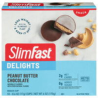 SlimFast Delights Peanut Butter Chocolate Snack Cup, 10 Each