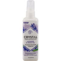 Crystal Deodorant, Mineral, Lavander & White Tea, Spray, 4 Ounce