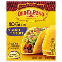 Old El Paso Taco Shells, Stand 'n Stuff, 10 Each