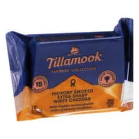 Tillamook Farmer's Collection Cheese, White Cheddar, Extra Sharp, Hickory Smoked, 7 Ounce