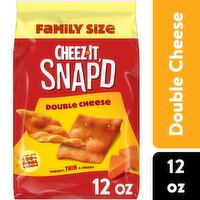 Cheez-It Snap'd Cheese Cracker Chips, Double Cheese, Family Size, 12 Ounce