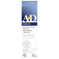 A+D Treat Diaper Rash Cream, 4 Ounce