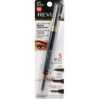 Revlon Micro Pencil Powder & Brush, Dark Brown 610, 1 Each