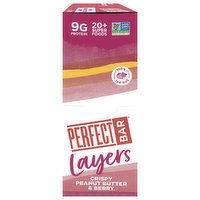 Perfect Bar Protein Bar, Layers, Crispy Peanut Butter & Berry, 8 Each