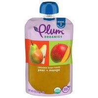 Plum Organics Stage 2 Organic Baby Food Pear + Mango, 4 Ounce