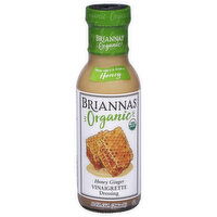 Briannas Organic Honey Ginger Vinaigrette Dressing, 10 Fluid ounce