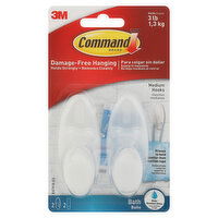 Command Medium Hooks, Bath, 2 Each