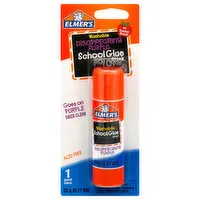 Elmers School Glue Stick, Disappearing Purple, Washable, 1 Each