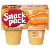 Snack Pack Butterscotch Flavored Pudding, 4 Each