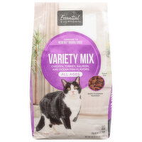 Essential Everyday Cat Food, Premium, Chicken, Turkey, Salmon, and Ocean Fish Flavors, Variety Mix, All Ages, 48 Ounce