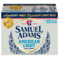 Samuel Adams American Light Beer, 12 Each