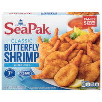 SeaPak Butterfly Shrimp, Classic, Golden Crispy, Family Size, 18 Ounce