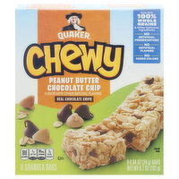 Quaker Chewy Granola Bars, Peanut Butter Chocolate Chip, 8 Each