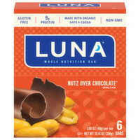 Luna Nutrition Bar, Whole, Nutz over Chocolate, 6 Each