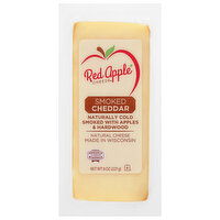 Red Apple Cheese Cheese, Cheddar, Smoked, 8 Ounce