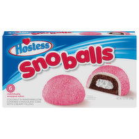 Hostess Snoballs Chocolate Cake, Coconut & Marshmallow Covered, 6 Each