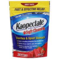 Kaopectate Diarrhea & Upset Stomach, Strawberry Flavor, Soft Chews,, 24 Each