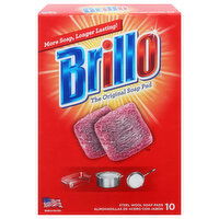 Brillo Soap Pads, Steel Wool, 10 Each