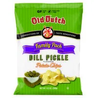 Old Dutch Foods Family Pack Dill Pickle Potato Chips, 9.5 Ounce