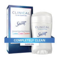 Secret Clinical Strength Clinical Strength Clear Gel Antiperspirant and Deodorant, Completely Clean, 1.6 oz, 1.6 Ounce