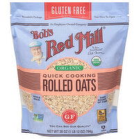 Bob's Red Mill Rolled Oats, Organic, Quick Cooking, 28 Ounce