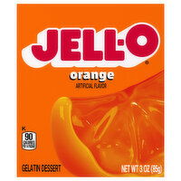 Jell-O Orange Gelatin Dessert Mix, 3 Ounce