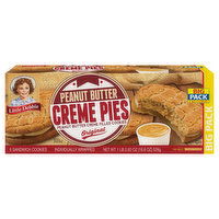 Little Debbie Sandwich Cookies, Peanut Butter Creme Pies, Big Pack, 6 Each