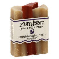 Zum Bar Soap, Goat's Milk, Sandalwood-Citrus, 3 Ounce