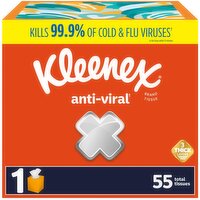 Kleenex Anti-Viral 3-Ply Anti-Viral Tissues, 55 Each