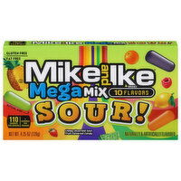 Mike and Ike Mega Mix Sour 10 Flavors Candy, 4.25 Ounce