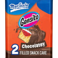 Marinela Gansito Chocolatey Filled Snack Cake, Twin Pack, 2 packs, 3.53 oz, 2 Each