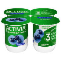 Activia Low Fat Blueberry Yogurt, 4 Each