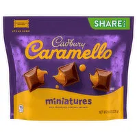 Cadbury Milk Chocolate & Creamy Caramel, Miniatures, Share Pack, 8 Ounce