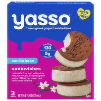 Yasso Greek Vanilla Bean Yogurt Sandwiches, 3 Each