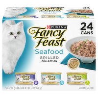 Fancy Feast Cat Food, Gourmet, Seafood, Grilled Collection, 24 Each