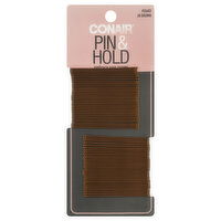 Conair Bobby Pins, Pin & Hold, Brown, 60 Each