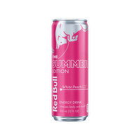 Red Bull Summer Edition Energy Drink, White Peach, with 114mg Caffeine, Taurine & B Vitamins, 12 Fluid ounce
