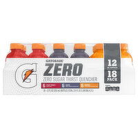 Gatorade Zero Thirst Quencher, Assorted, Zero Sugar, 18 Each