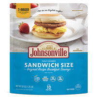 Johnsonville Pork Breakfast Sausage Patties, Original, 10 Patties, 20 Ounce