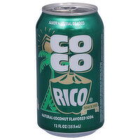 Coco Rico Soda, Natural Coconut Flavored, 12 Fluid ounce