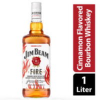 Jim Beam Kentucky Fire Bourbon Whiskey, 1 Litre