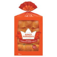 King's Hawaiian Rolls, Hawaiian Sweet, Original, 12 Each