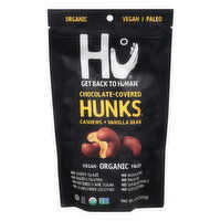 Hu Hunks Cashews + Vanilla Bean, Chocolate-Covered, 4 Ounce