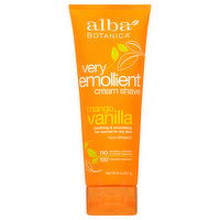 Alba Botanica Very Emollient Mango Vanilla Very Emollient Cream Shave, 8 Ounce