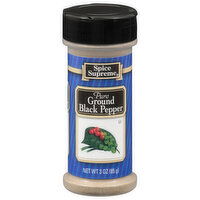 Spice Supreme Black Pepper, Ground, Pure, 3 Ounce